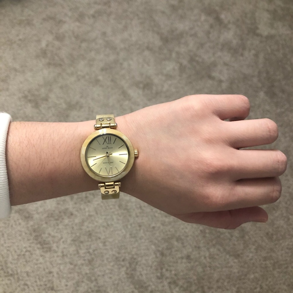 Anne Klein Gold & Ivory Bracelet Watch